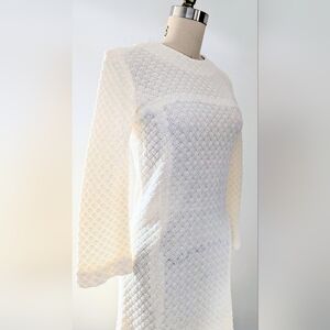 Cream Lace Long Sleeve Top